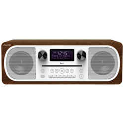 Pure Evoke C-D6 DAB+/FM Bluetooth Stereo All-In-One Music System With Remote Control, Walnut